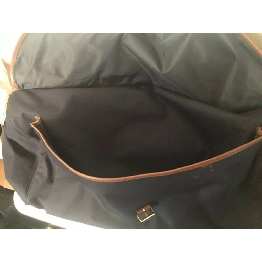 Polo‎ Ralph Lauren Duffel Bag Large Canvas Blue Brown Carry On Overnight …